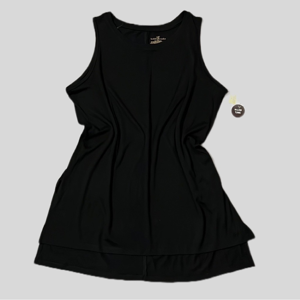 NWT Bobbie Brook’s Black T-shirt Tunic Tank Top Women’s Size XL